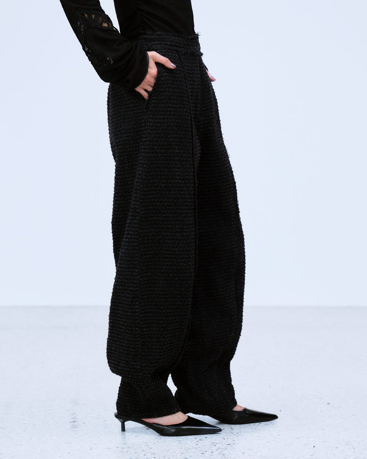 PUNCHING DENIM TWEEDY PANTS
