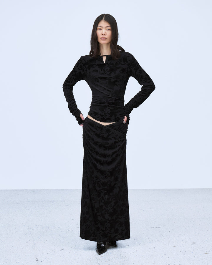 VELOUR JACQUARD TOPS
