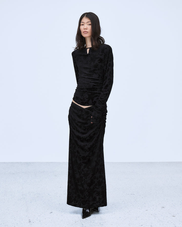 VELOUR JACQUARD TOPS