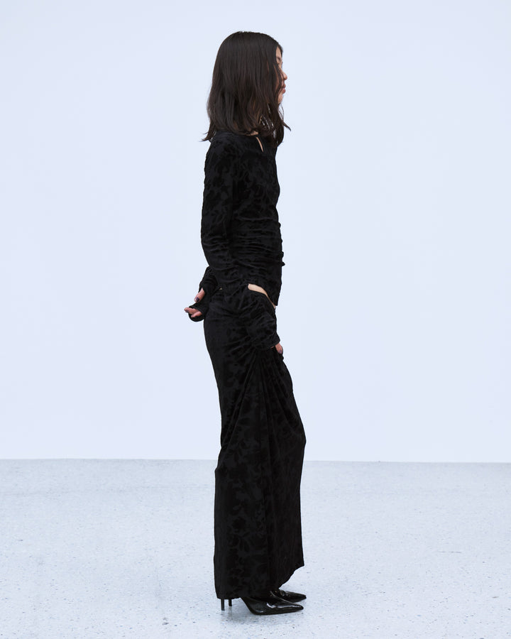 VELOUR JACQUARD TOPS