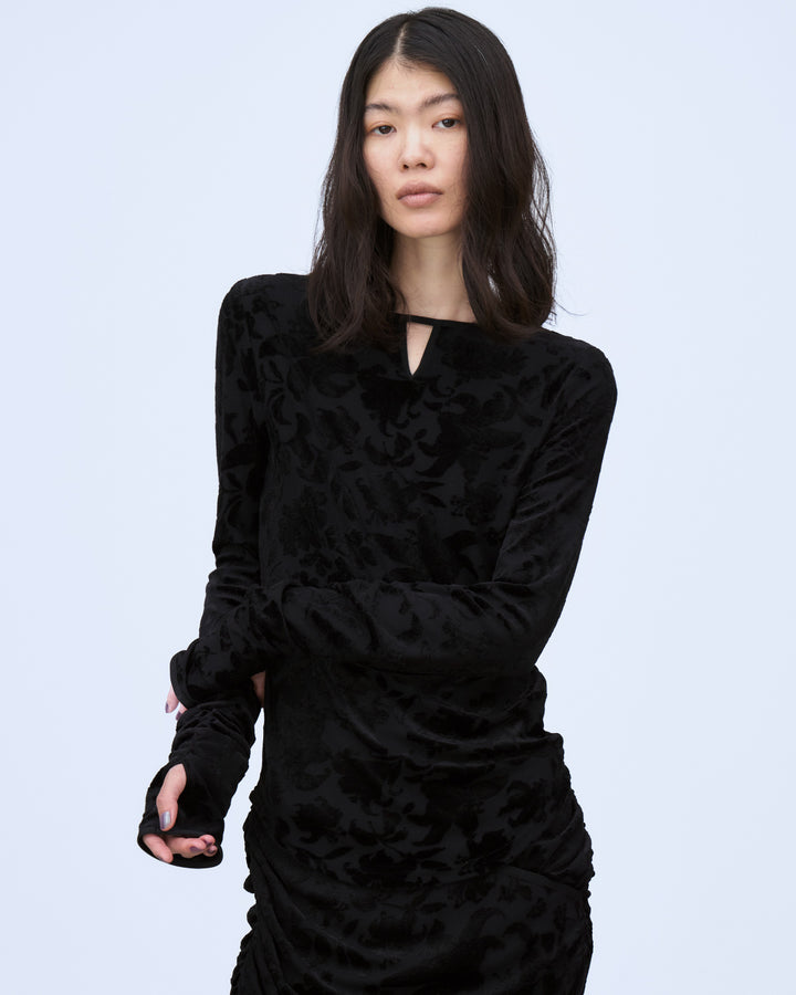 VELOUR JACQUARD TOPS