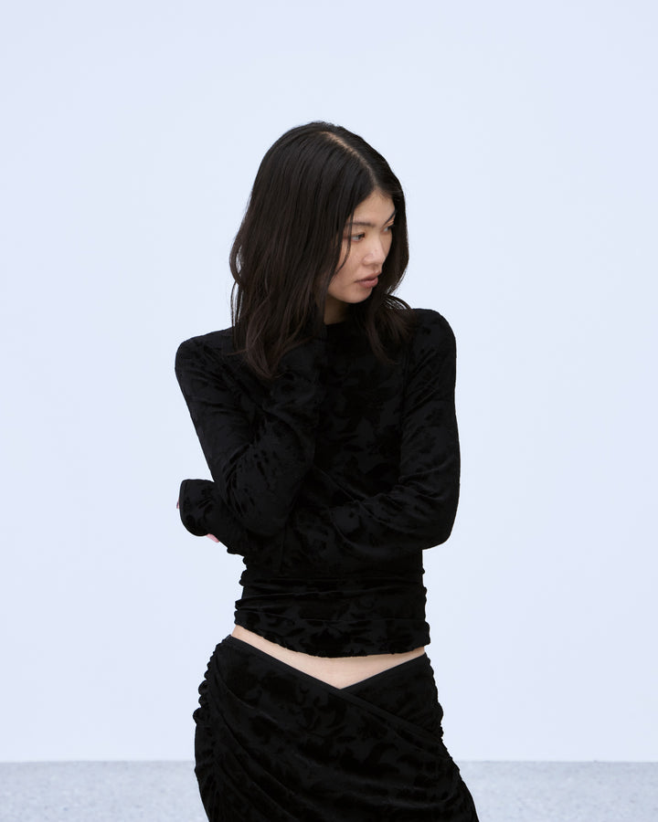 VELOUR JACQUARD TOPS