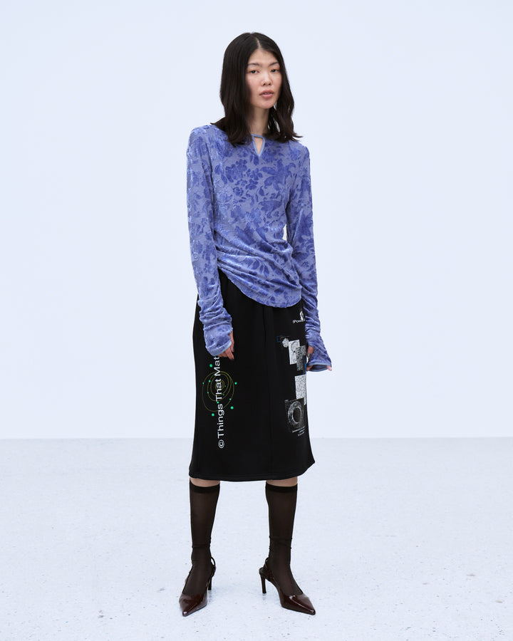 VELOUR JACQUARD TOPS