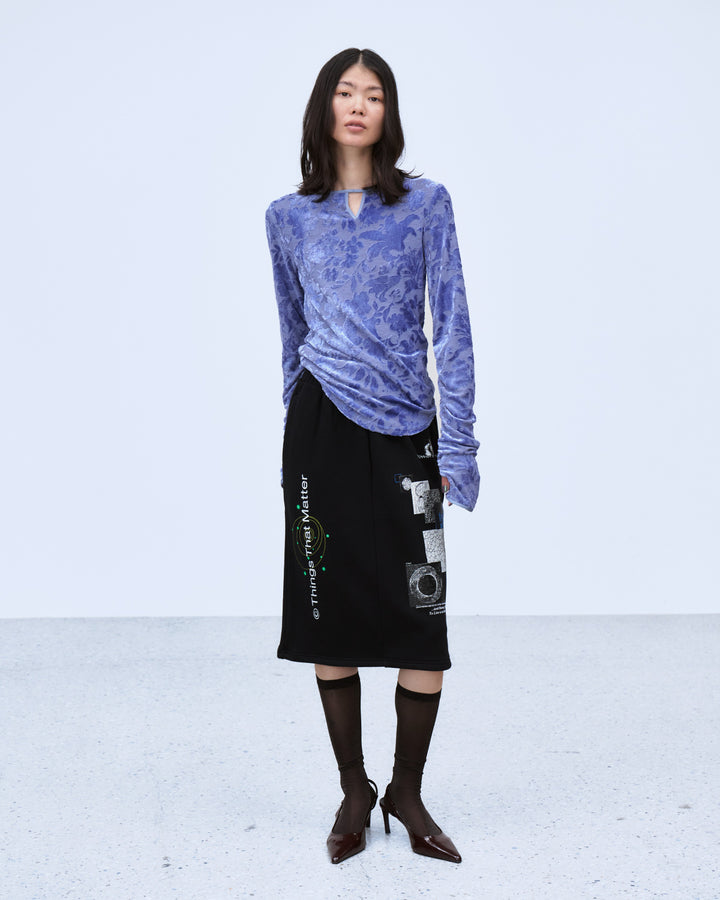 VELOUR JACQUARD TOPS
