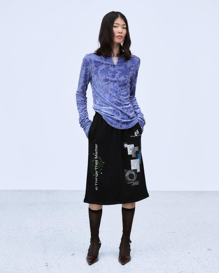 VELOUR JACQUARD TOPS