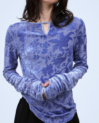 VELOUR JACQUARD TOPS
