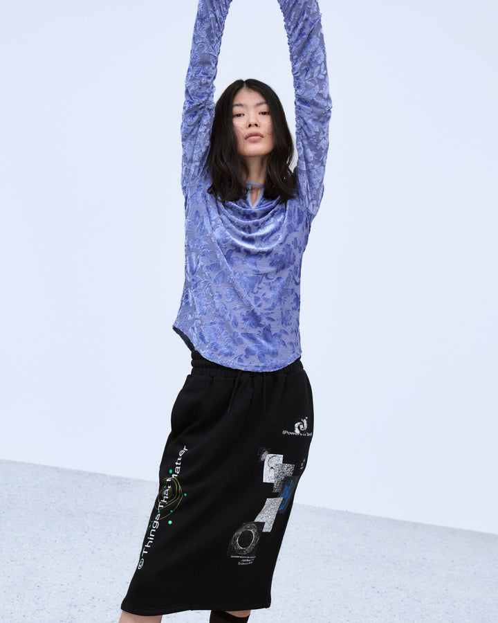 VELOUR JACQUARD TOPS