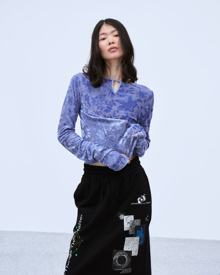 VELOUR JACQUARD TOPS