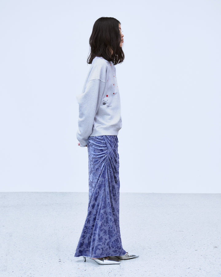 VELOUR JACQUARD SKIRT