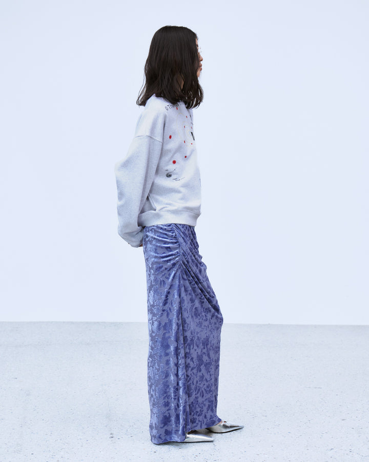 VELOUR JACQUARD SKIRT