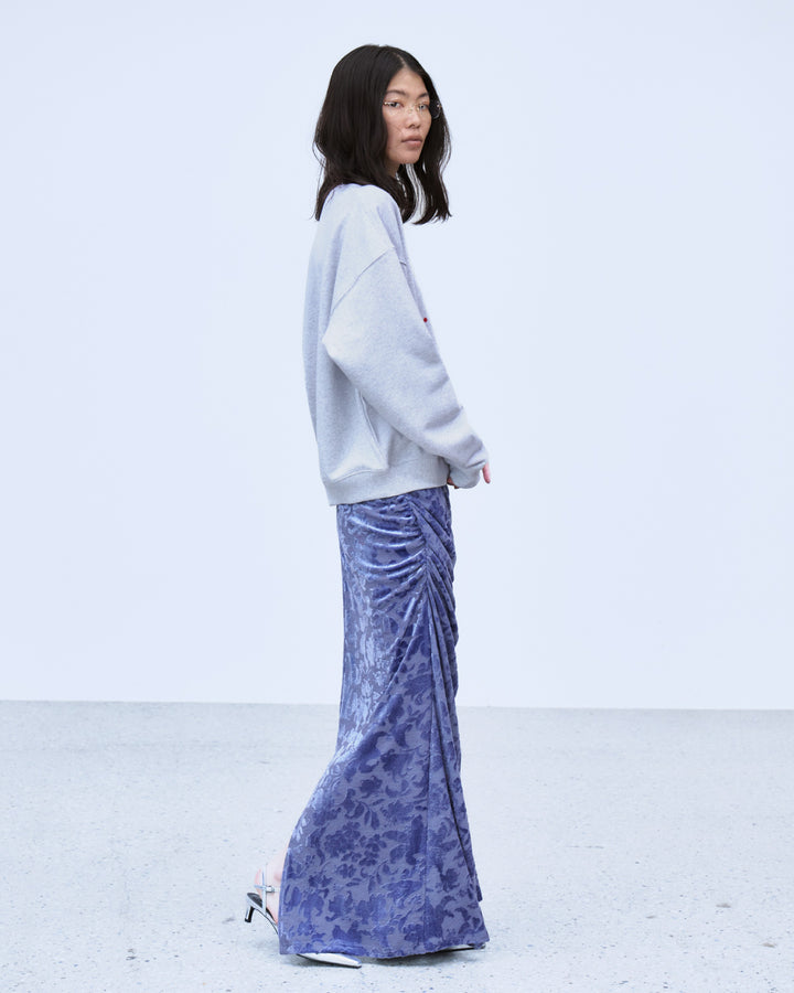 VELOUR JACQUARD SKIRT