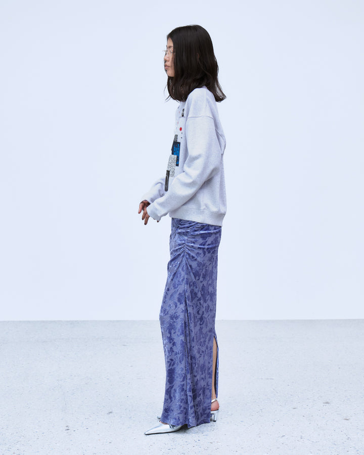 VELOUR JACQUARD SKIRT