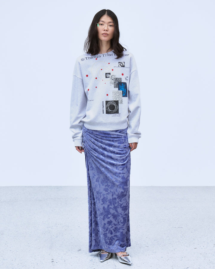VELOUR JACQUARD SKIRT