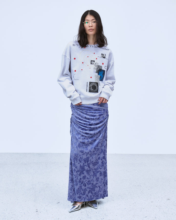 VELOUR JACQUARD SKIRT