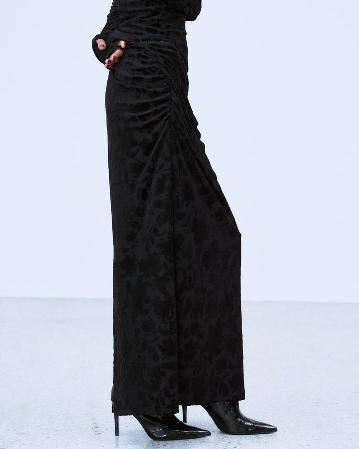 VELOUR JACQUARD SKIRT