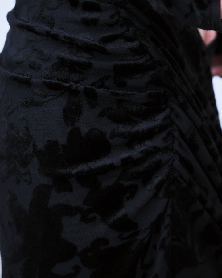 VELOUR JACQUARD SKIRT