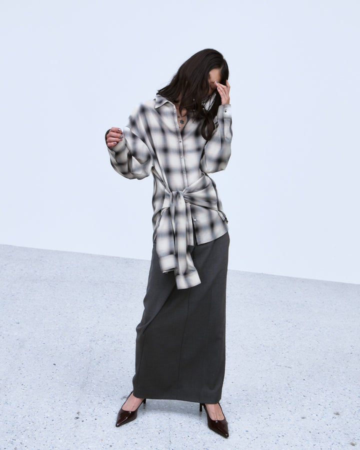 MULTIWAY SLEEVE CHECK SHIRT