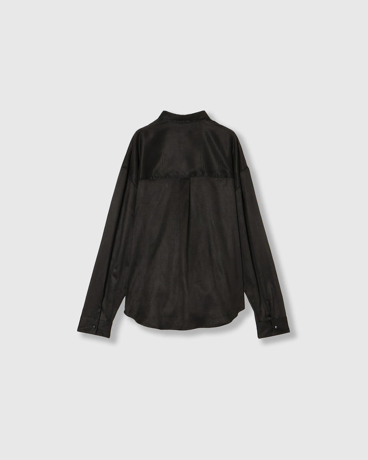 MULTIWAY SLEEVE SUEDE-LIKE SHIRT