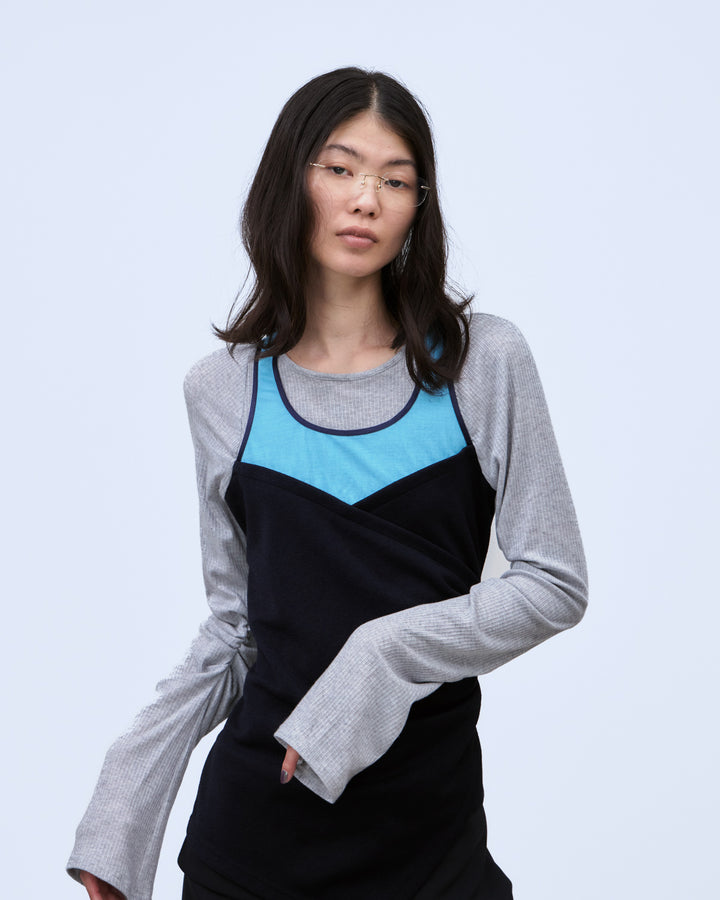 BUSTIER LAYERED RIB TOPS
