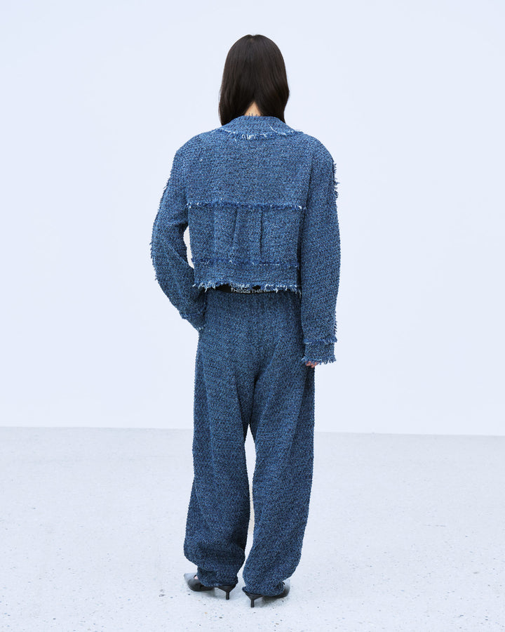 PUNCHING DENIM TWEEDY JACKET
