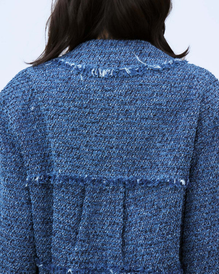 PUNCHING DENIM TWEEDY JACKET