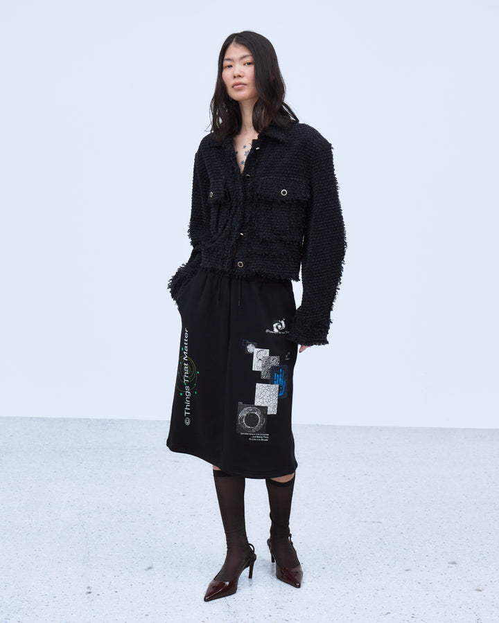 PUNCHING DENIM TWEEDY JACKET
