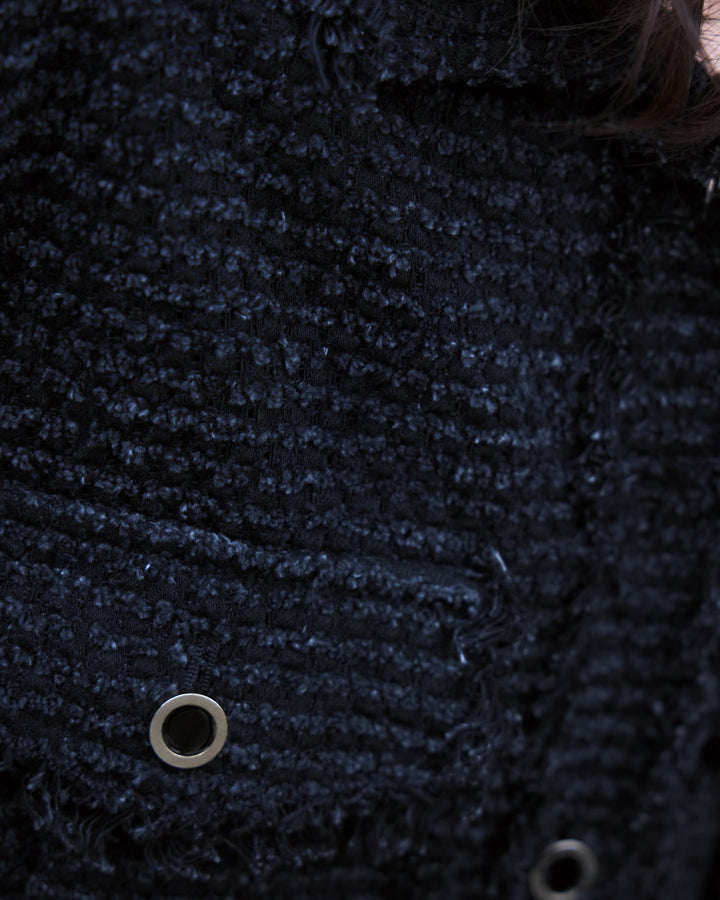 PUNCHING DENIM TWEEDY JACKET