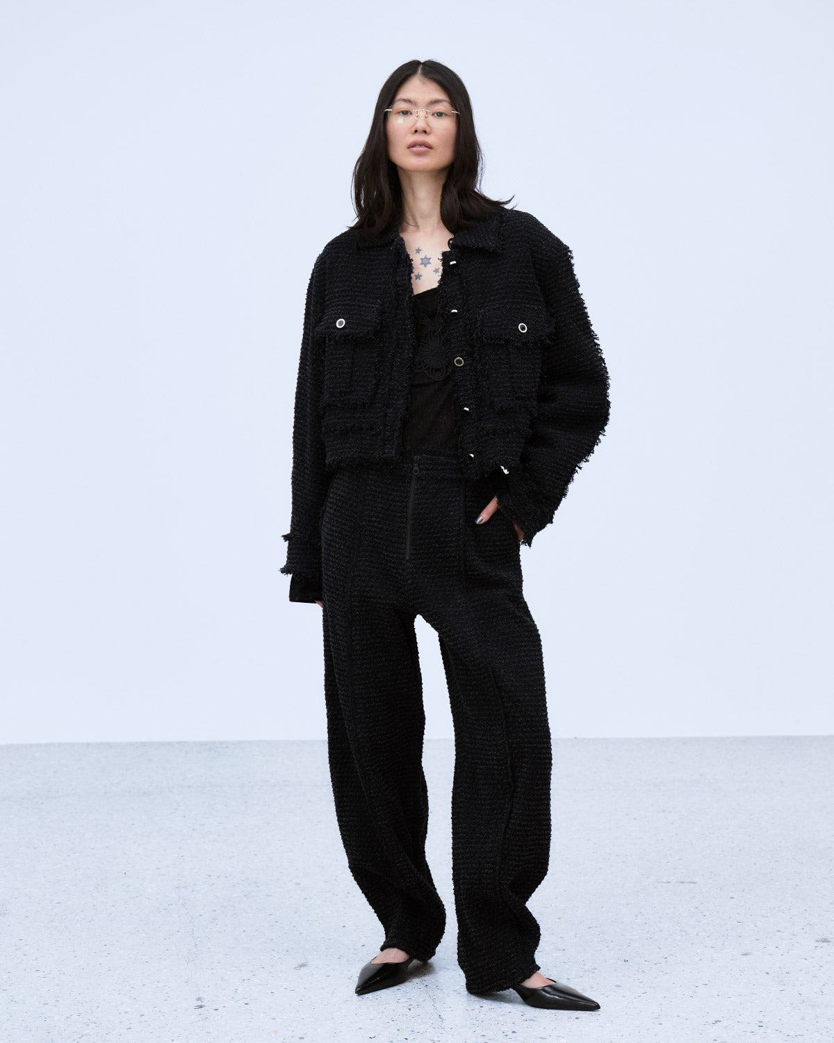 PUNCHING DENIM TWEEDY JACKET | | STORE | THINGS THAT MATTER ONLINE