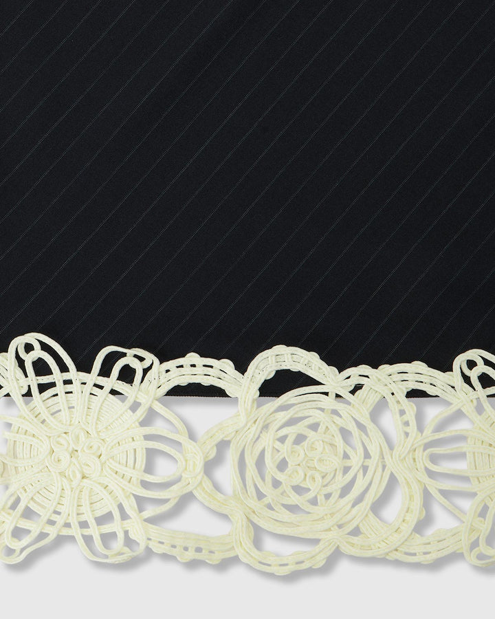 MICROCOSMOS WRAP LACE BELTED PANTS