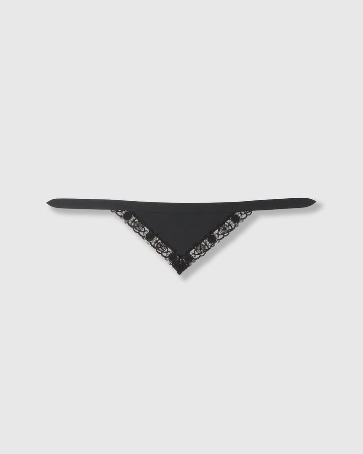 MICROCOSMOS WRAP LACE BELTED PANTS