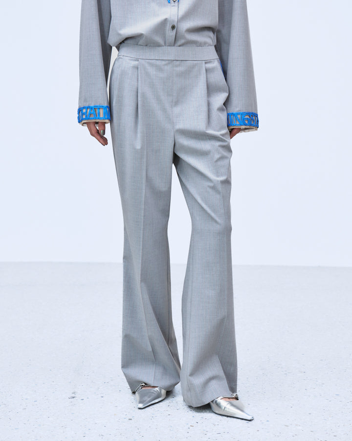 MICROCOSMOS WRAP LACE BELTED PANTS