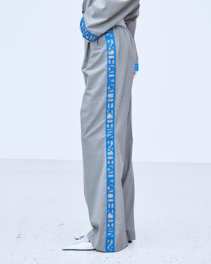 MICROCOSMOS WRAP LACE BELTED PANTS