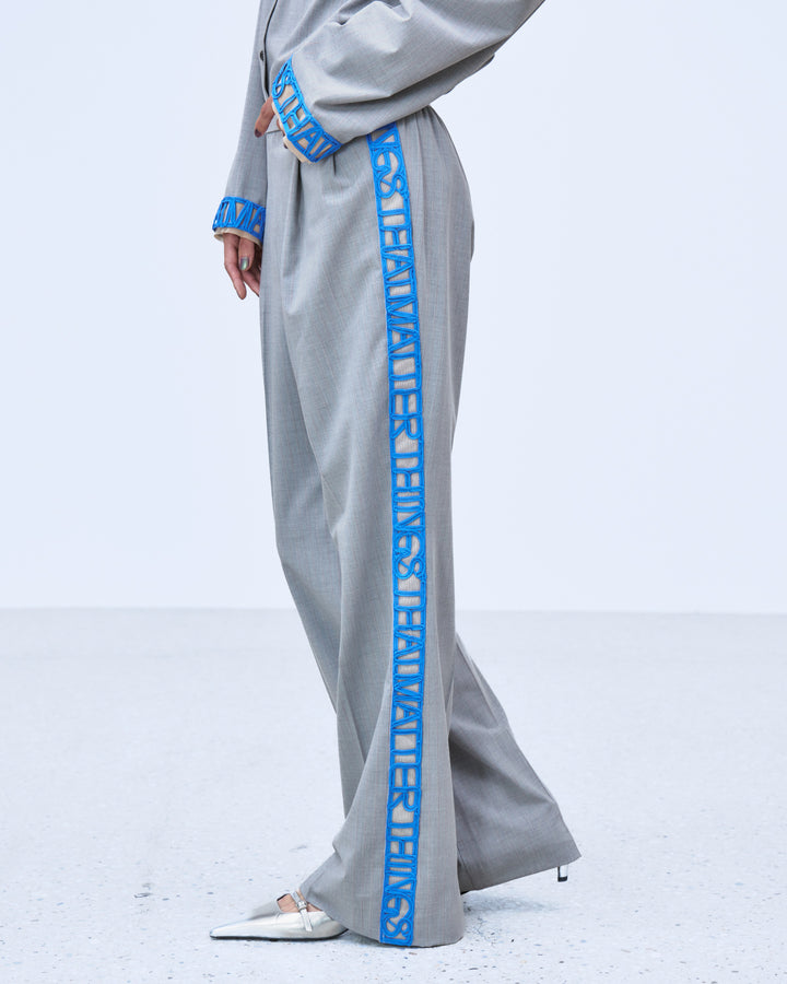 MICROCOSMOS WRAP LACE BELTED PANTS