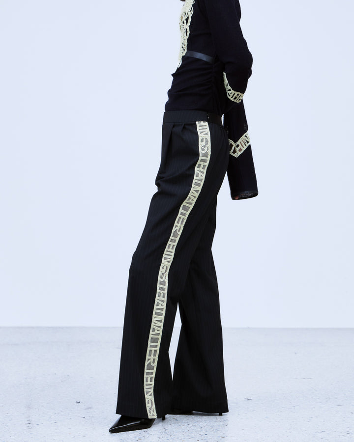 MICROCOSMOS WRAP LACE BELTED PANTS