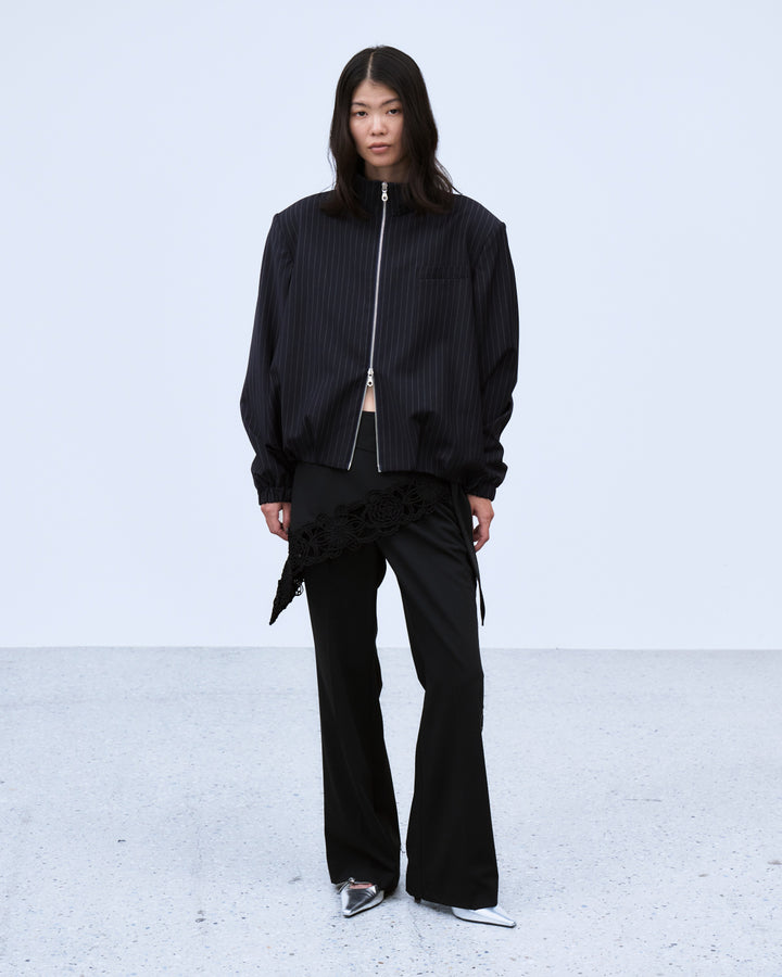 MICROCOSMOS WRAP LACE BELTED PANTS
