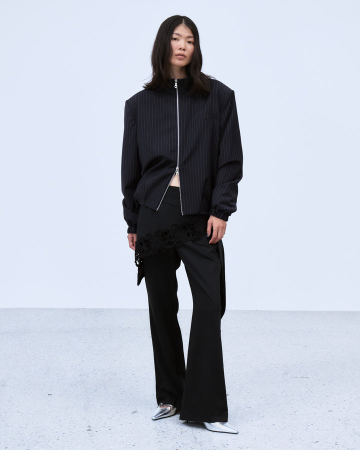 MICROCOSMOS WRAP LACE BELTED PANTS