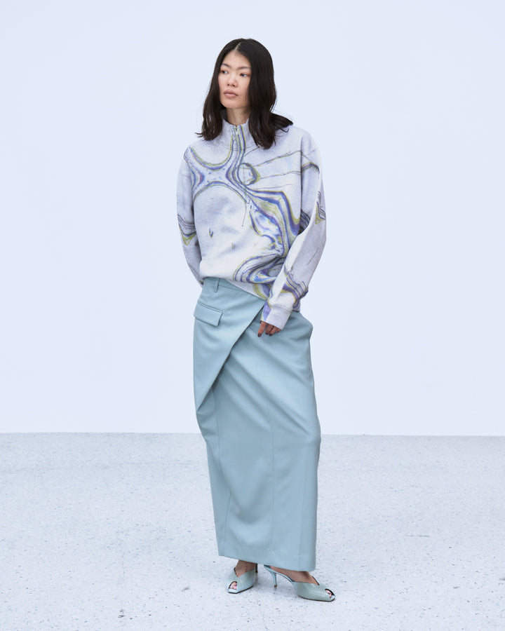 MICROCOSMOS PRINT HALF-ZIP PULLOVER