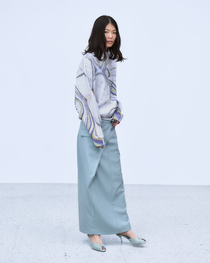 MICROCOSMOS PRINT HALF-ZIP PULLOVER