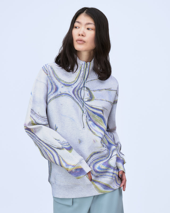 MICROCOSMOS PRINT HALF-ZIP PULLOVER