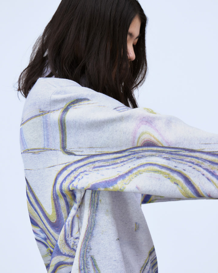 MICROCOSMOS PRINT HALF-ZIP PULLOVER