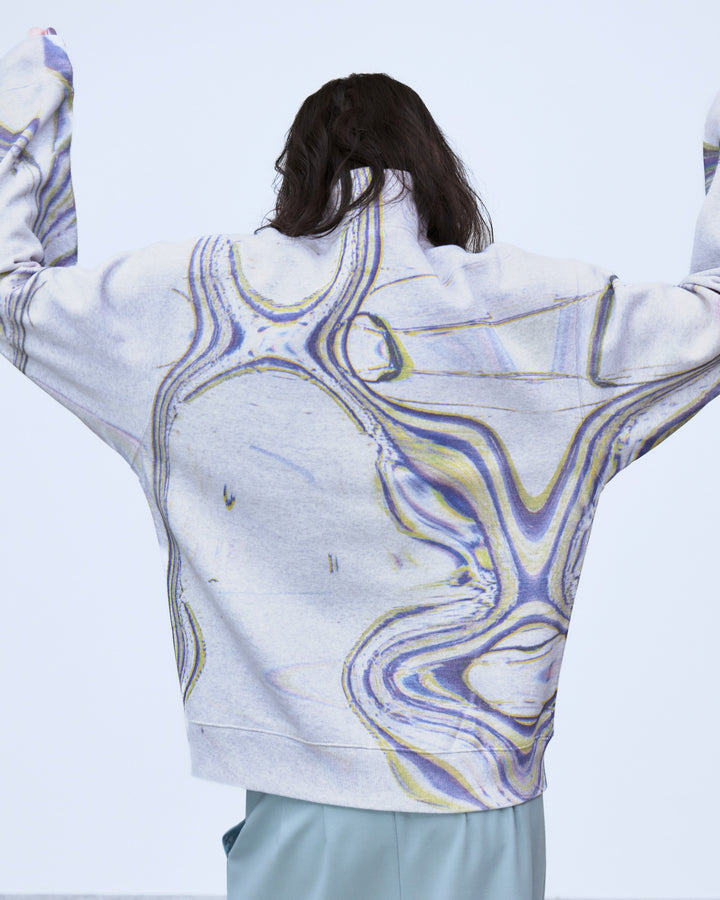 MICROCOSMOS PRINT HALF-ZIP PULLOVER