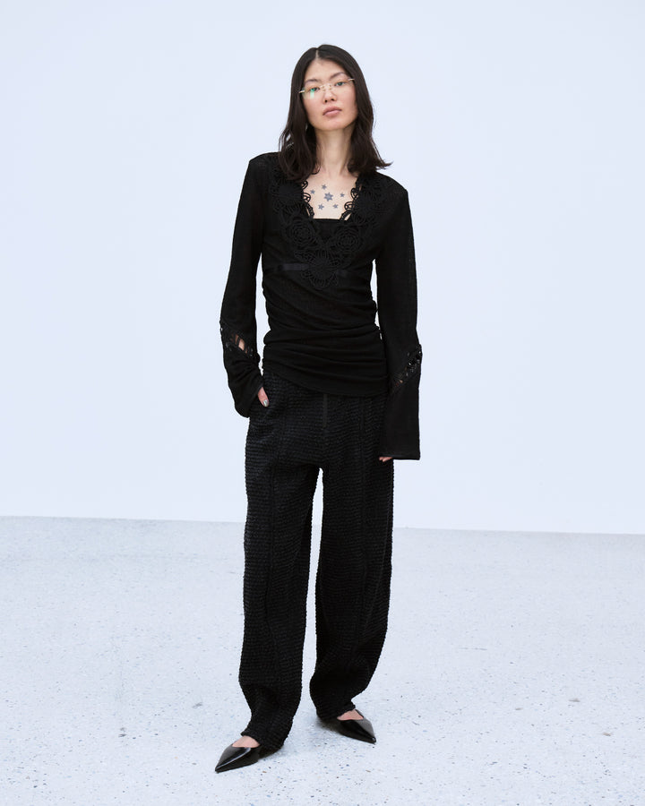 MICROCOSMOS LACE SHEER TOPS