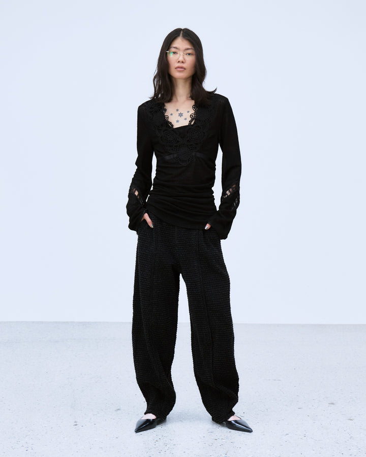 MICROCOSMOS LACE SHEER TOPS