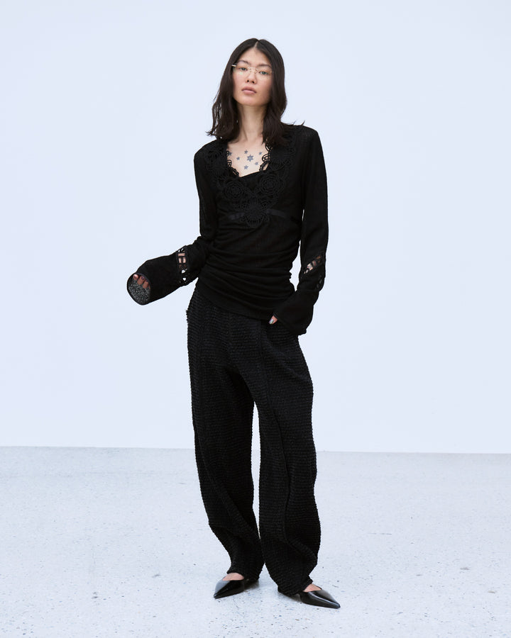 MICROCOSMOS LACE SHEER TOPS