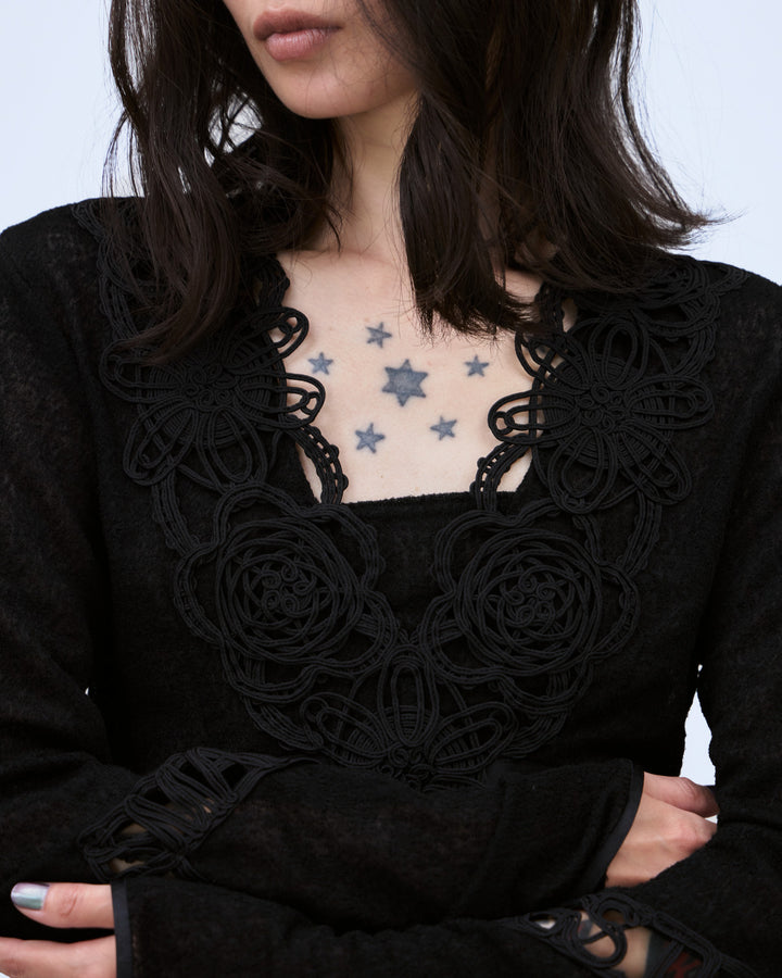 MICROCOSMOS LACE SHEER TOPS