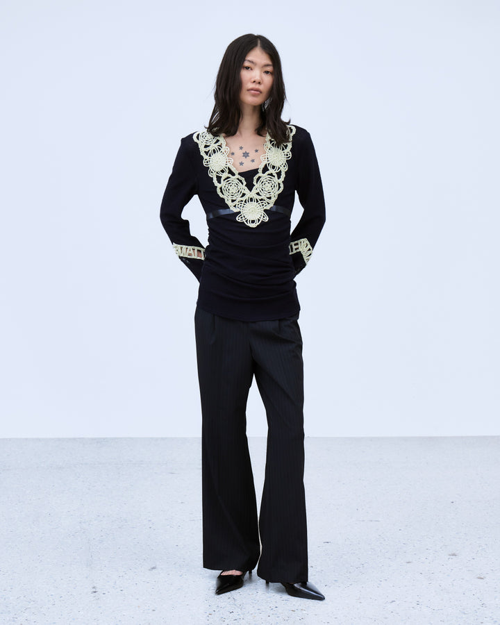 MICROCOSMOS LACE SHEER TOPS