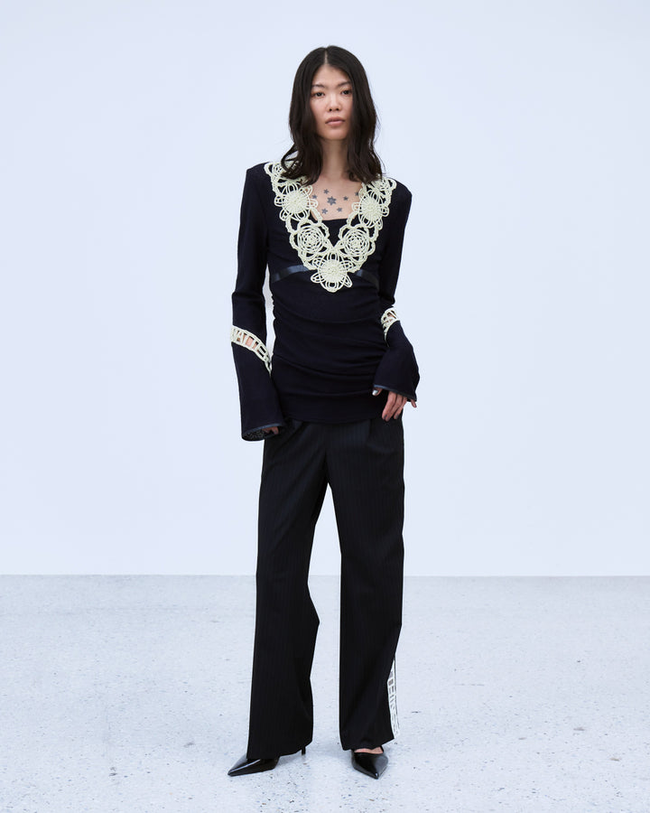 MICROCOSMOS LACE SHEER TOPS