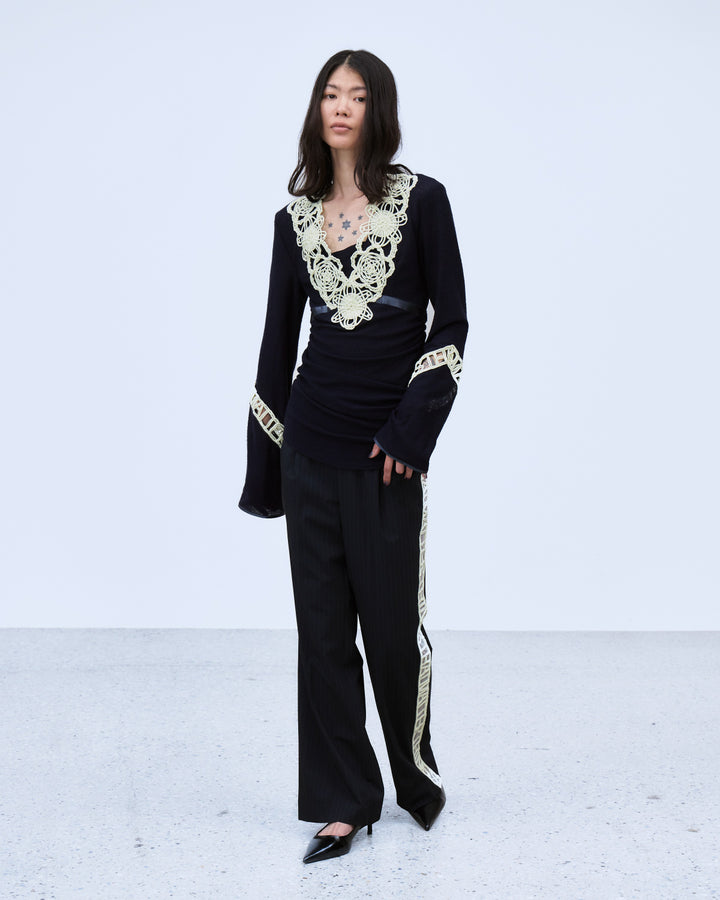 MICROCOSMOS LACE SHEER TOPS