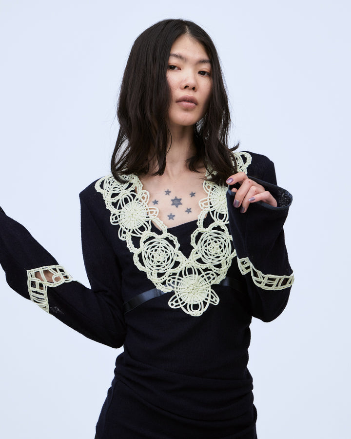 MICROCOSMOS LACE SHEER TOPS