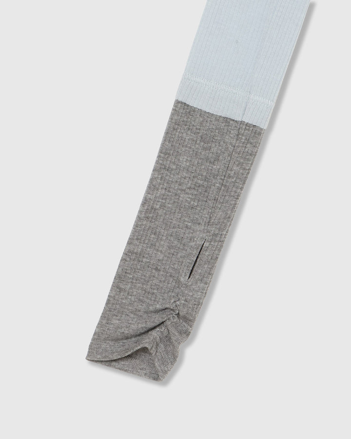 TWO-TONE SHEER RIBBED TOPS